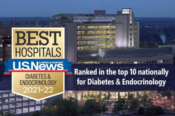 Top 10 for Diabetes and Endocrinology by U.S. News & World Report